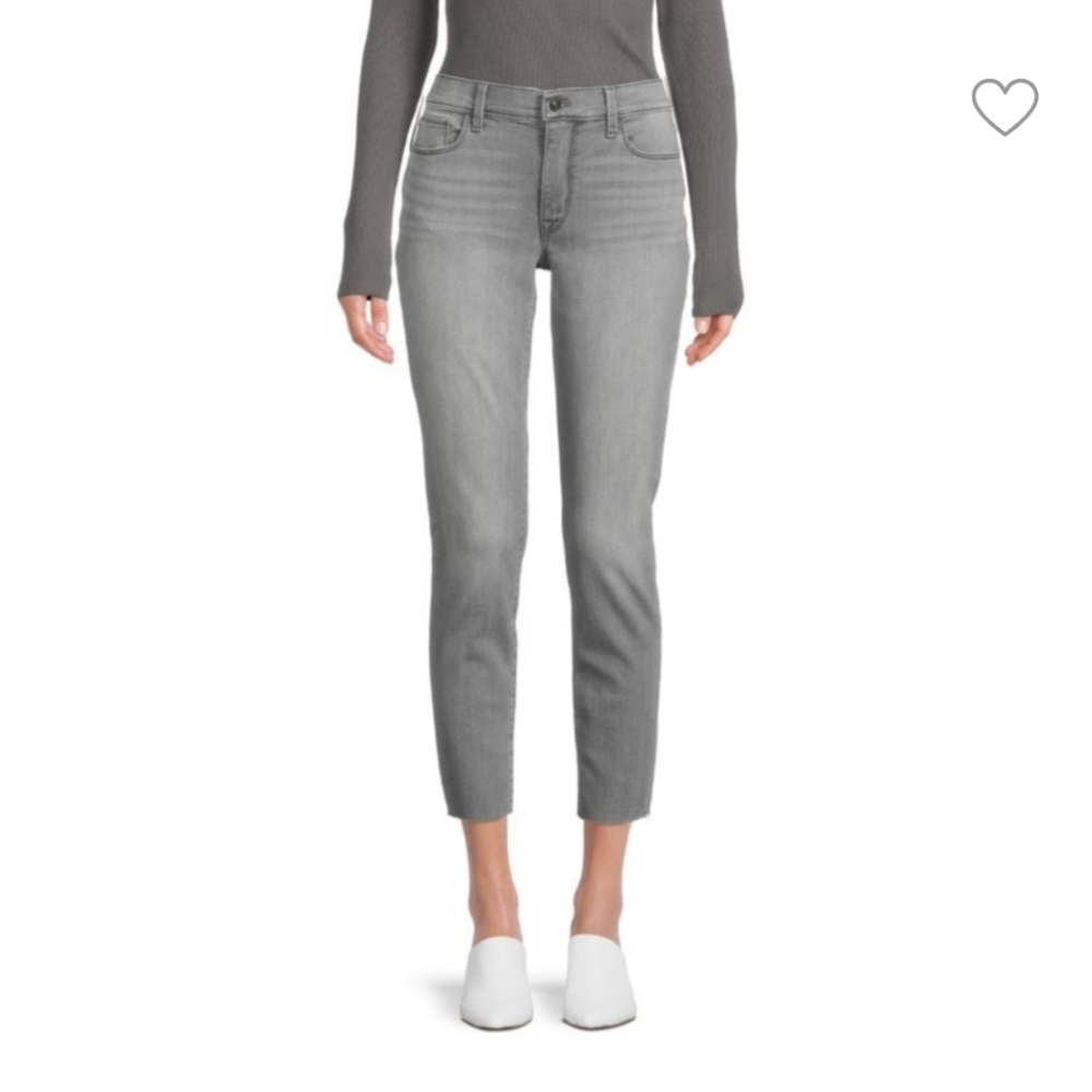 NWT Gray Hudson Jeans Size 31 Natalie Mid Rise Crop Super Skinny Jeans